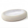 Assiette en grès 100% Chef, Galet Tarraco blanc 25 x 17 cm (x 3)