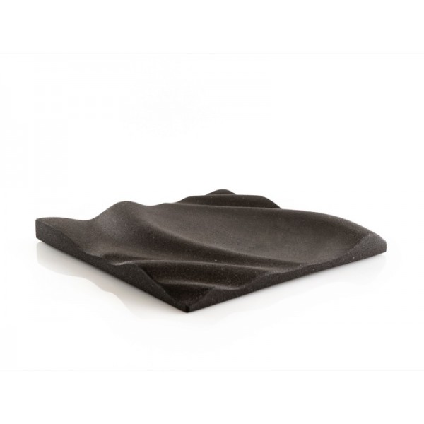 Assiette en Nekon Silk 19 x 19 x Ht 2 cm 100%Chef couleur noire (x 1)