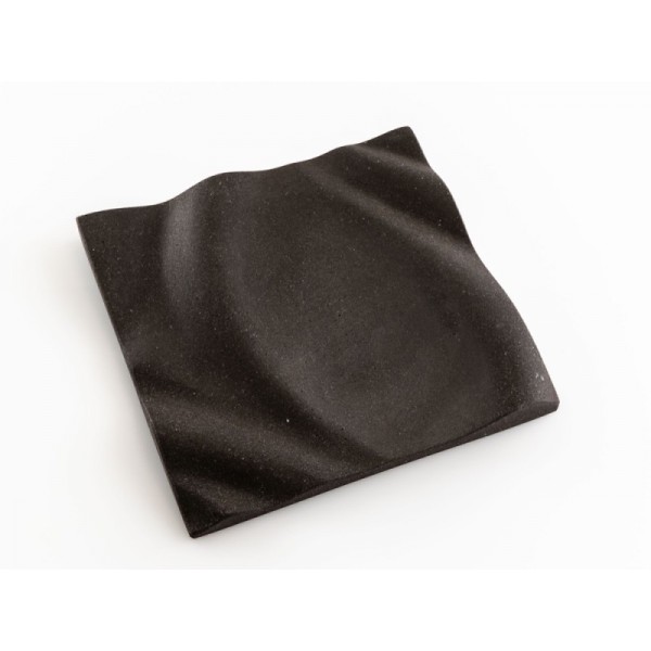 Assiette en Nekon Silk 19 x 19 x Ht 2 cm 100%Chef couleur noire (x 1)