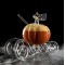 Verre  34 cl en forme de carrosse citrouille + paille, 100 % Chef (x 1)