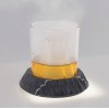 Verre  15 cl forme volcan avec base en marbre 100% Chef (x 1)