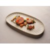 Assiette en grès sable mat Ephyre ovale 30 x 15.5 cm (x 6)