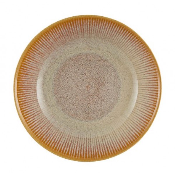 Assiette en grès Shangri-La Oro, creuse à salade Ø 25.5 cm 75 cl (x 6)