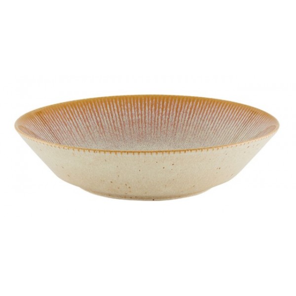 Assiette en grès Shangri-La Oro, creuse à salade Ø 25.5 cm 75 cl (x 6)