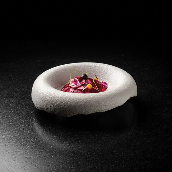 Assiette en grès mini Podium craquelé blanc Ø 16.5 cm (x 6)