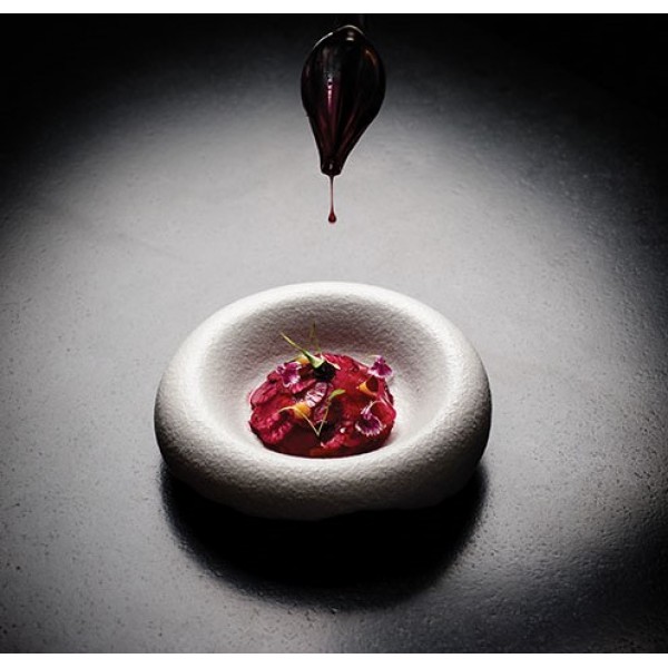 Assiette en grès mini Podium craquelé blanc Ø 16.5 cm (x 6)