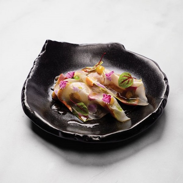 Assiette en grès Destructurée 20.7 x 20.4 cm (x 4)