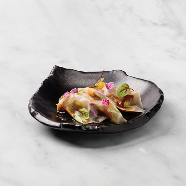 Assiette en grès Destructurée 20.7 x 20.4 cm (x 4)