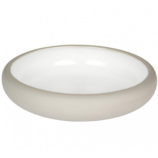 Assiette en grès Naturale à bord rond Ø 15 cm Ht 3 cm  (x 4)