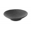Assiette porcelaine Yli Revol creuse noire brute Ø 27cm (x 4)