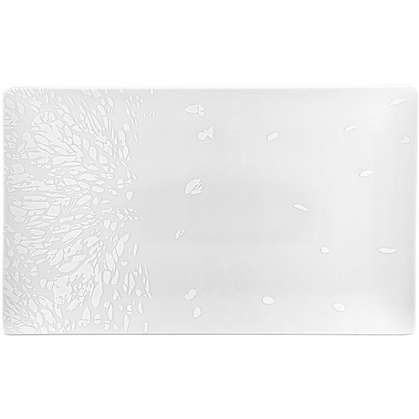 Assiette porcelaine Agrume rectangle 34.5 x 21 cm (x 6)