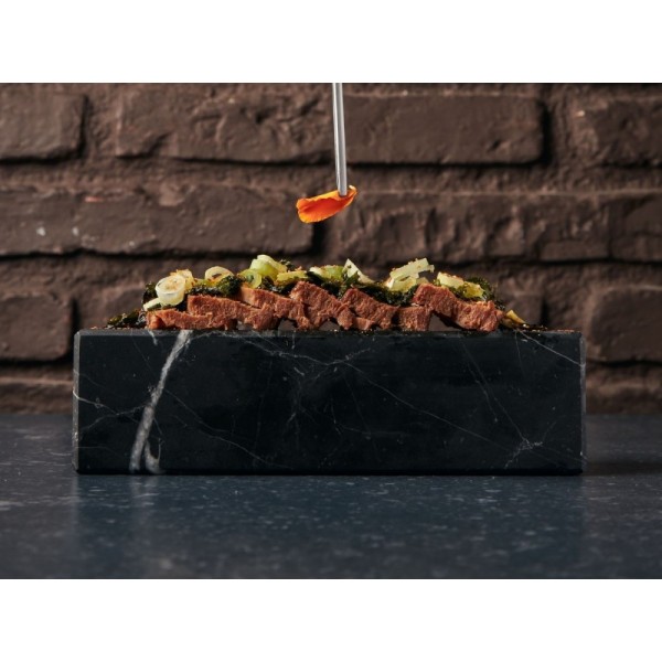Bloc Podium en marbre noir 18 x 4 x 4 cm 100%Chef (x 2)
