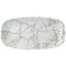 Assiette porcelaine Kintsugi, forme oblong 29.8 x 15.3 cm (x 12)