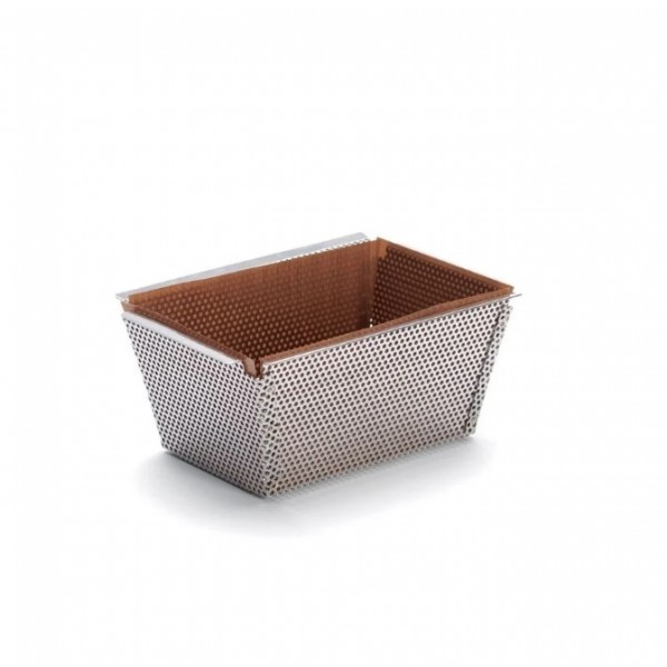 Moule à cake perforé à fond amovible 15 x 10.3 cm 