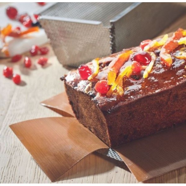 Moule à cake perforé à fond amovible 26 x 10.3 cm 