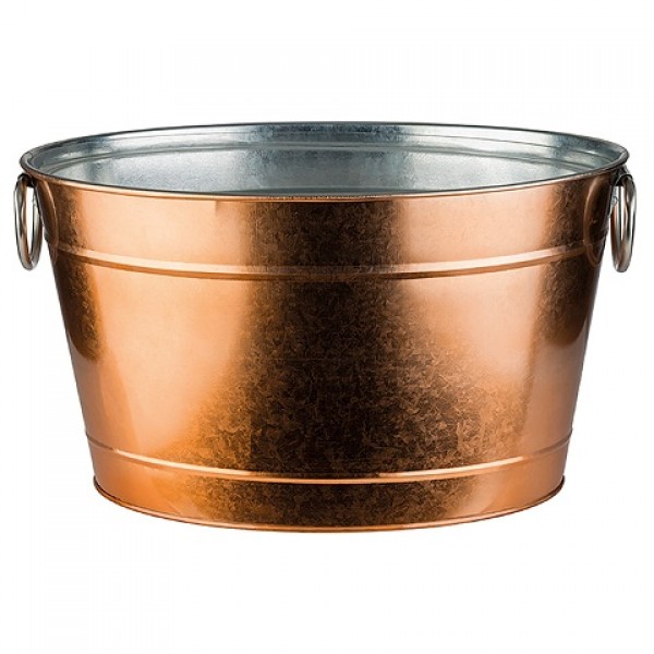 Vasque à Champagne en acier finition cuivre 11 litres