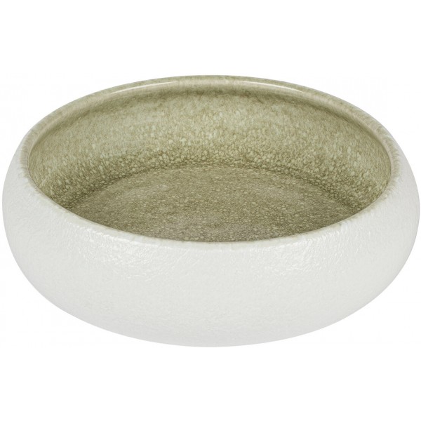 Bol en porcelaine Saveurs 110 cl, émail réactif Olive (x 2)