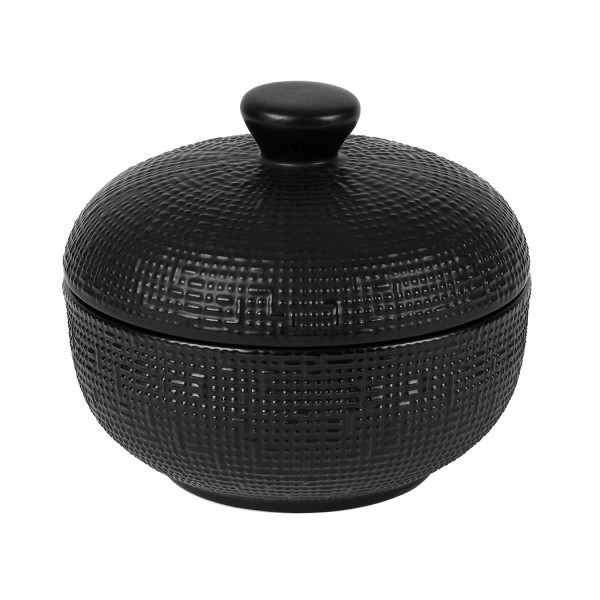 Cocotte mini ronde 30 cl Ø 11.5 cm en grès noir Matris (x 4)