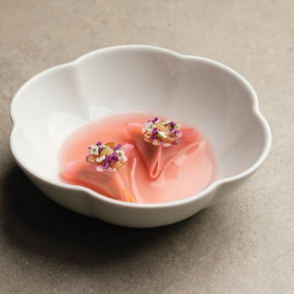 Coupelle en porcelaine Ø 18 cm 60 cl, Fleur (x 6)