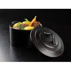 Cocotte mini ronde 50 cl Ø 12.5 cm en New Bone China effet fonte (x 2)