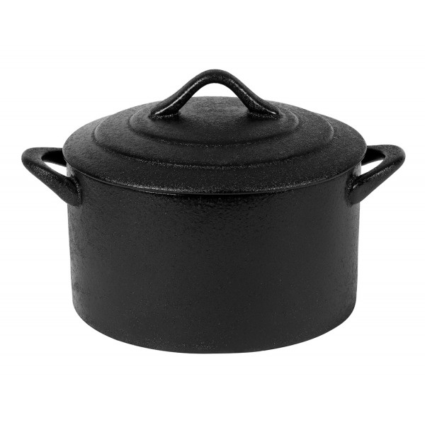 Cocotte mini ronde 50 cl Ø 12.5 cm en New Bone China effet fonte (x 2)