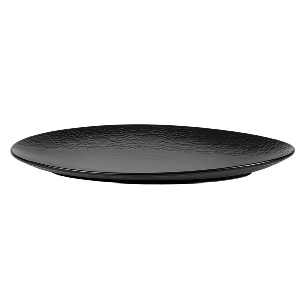 Assiette en New Bone China In Situ noire oblong 33 x 23 cm (x 4)