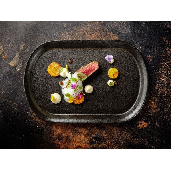 Assiette en New Bone China In Situ noire 27 x 20 cm (x 6)