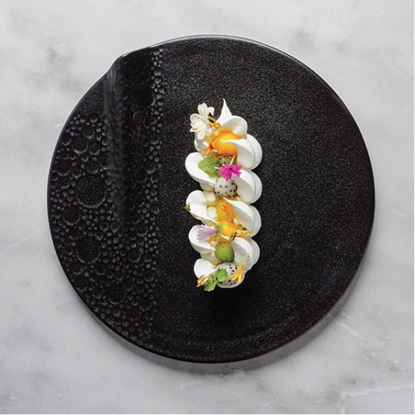 Assiette en New Bone China, collection Chef In Situ noire plate Ø 24 cm (x 6)