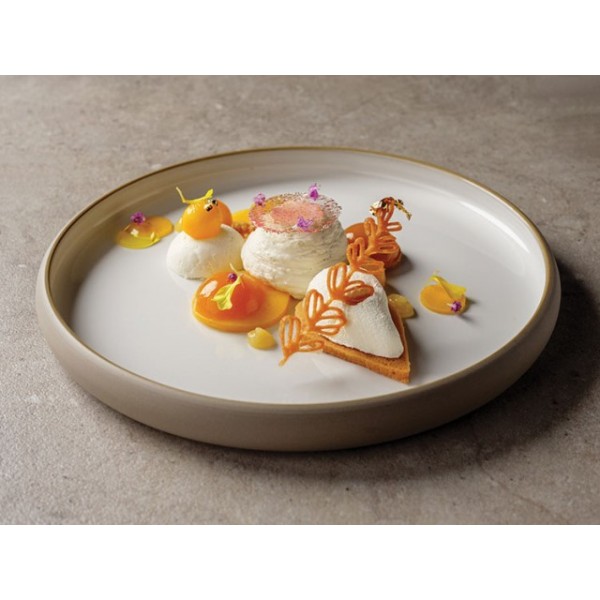Assiette en grès Naturale plate Ø 26.5 cm Ht 3 cm  (x 3)