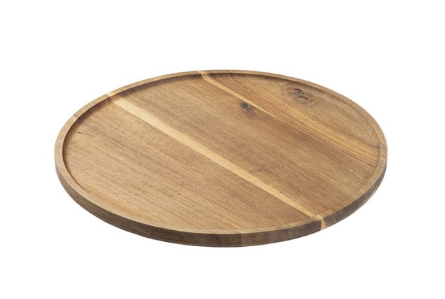 Plateau Tournant En Bambou - Diamètre 50cm - Pour Fromages, Gâteaux... - Service Élégant à Table