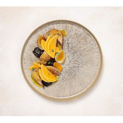 Assiette porcelaine Siroko plate bord droit Ø 25 cm (x 4)
