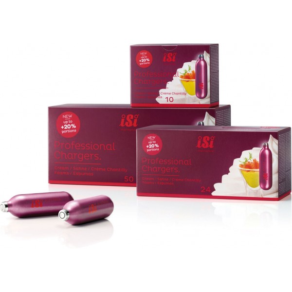 Cartouches de gaz professionnelles N²O iSi de 8.4 g pour siphon (x 24)