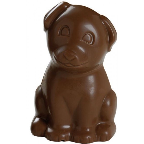 Moule à chocolat, 4 empreintes pour 2 chiots Ht 88 mm