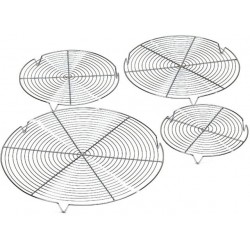 Grille ronde chromée avec pieds Ø 32 cm