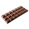 Moule à chocolat tablette 160 x 68 mm Ht 9 mm 21 carrés décalés (3 empreintes 100 g)