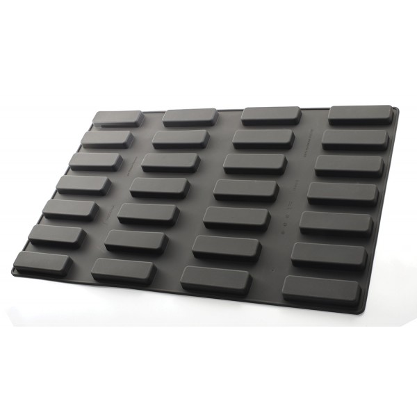 Moule Flexipan barre relief mosaïque 28 empreintes 10 x 3 x Ht 1.5 cm