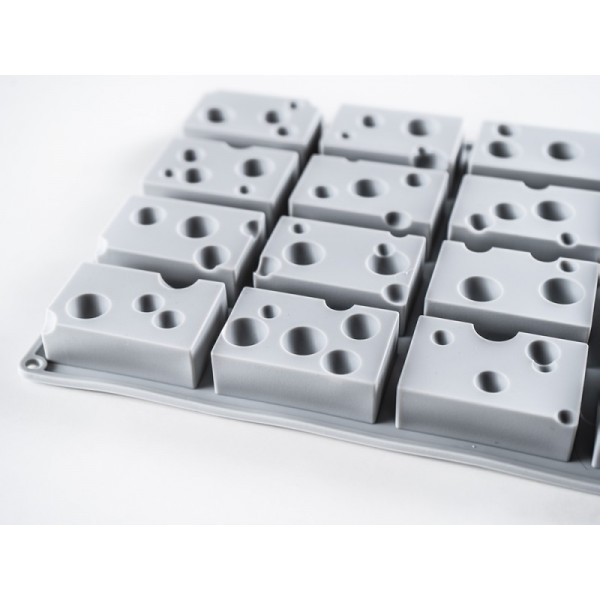 Moule en silicone 100%Chef morceaux d'emmental (20 empreintes)