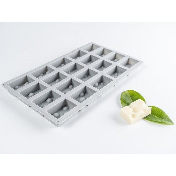 Moule en silicone 100%Chef morceaux d'emmental (20 empreintes)