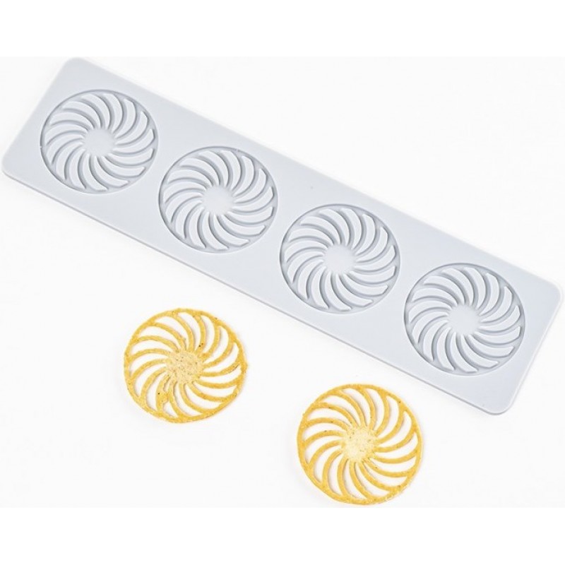Moule Silicone Tuile Spirale Rosace 100 Chef moule-silicone-tuile-spirale-rosace-100-chef