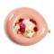 Assiette porcelaine 100% Chef Globus rose 23 x 20 cm