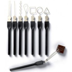 Fourchettes à décor signature, marquage chocolat (Set de 8)