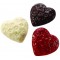 Moule à chocolat, 1/2 coeur fleurs 8 empreintes 17.5 g