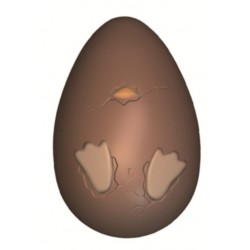 Moule à chocolat, Oeuf Piou Piou 15 cm, 2x1/2 coquilles