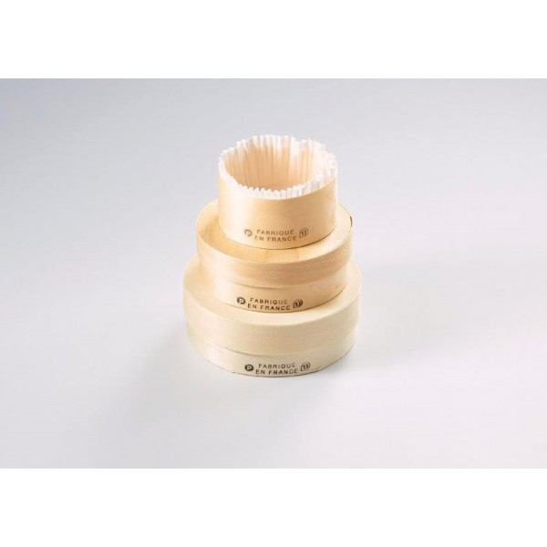 Boite à fromage en peuplier  25 cl avec caissette, Ø 10.5 Ht 3.8 cm (x 200)