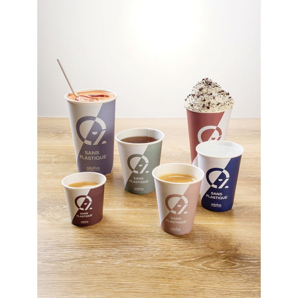 Gobelet Alpha 12 cl Ø 6.25 cm Ht 6 cm en cellulose et silice naturelle (x 1000)