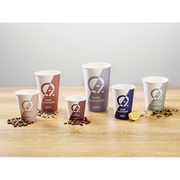 Gobelet Alpha 12 cl Ø 6.25 cm Ht 6 cm en cellulose et silice naturelle (x 1000)