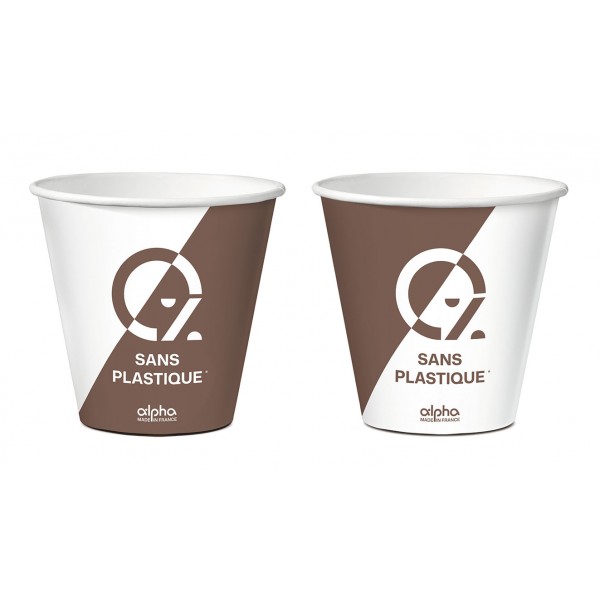 Gobelet Alpha 12 cl Ø 6.25 cm Ht 6 cm en cellulose et silice naturelle (x 1000)