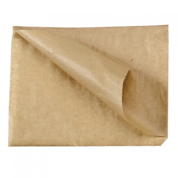 Sachet de papier kraft ingraissable 17 x 16 cm, avec 2 côtés ouverts (x 1000)