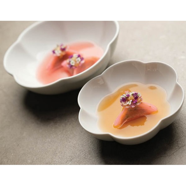 Coupelle en porcelaine Ø 13.6 cm 25 cl, Fleur (x 6)