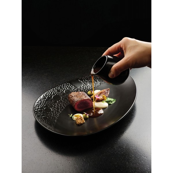 Saucière 11 cl en grès noir Bulbe In Situ (x 6)